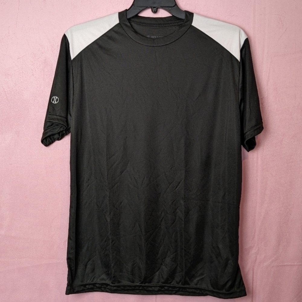Holloway Black and White Short Sleeve Crew Neck Active Workout Tee size Medium